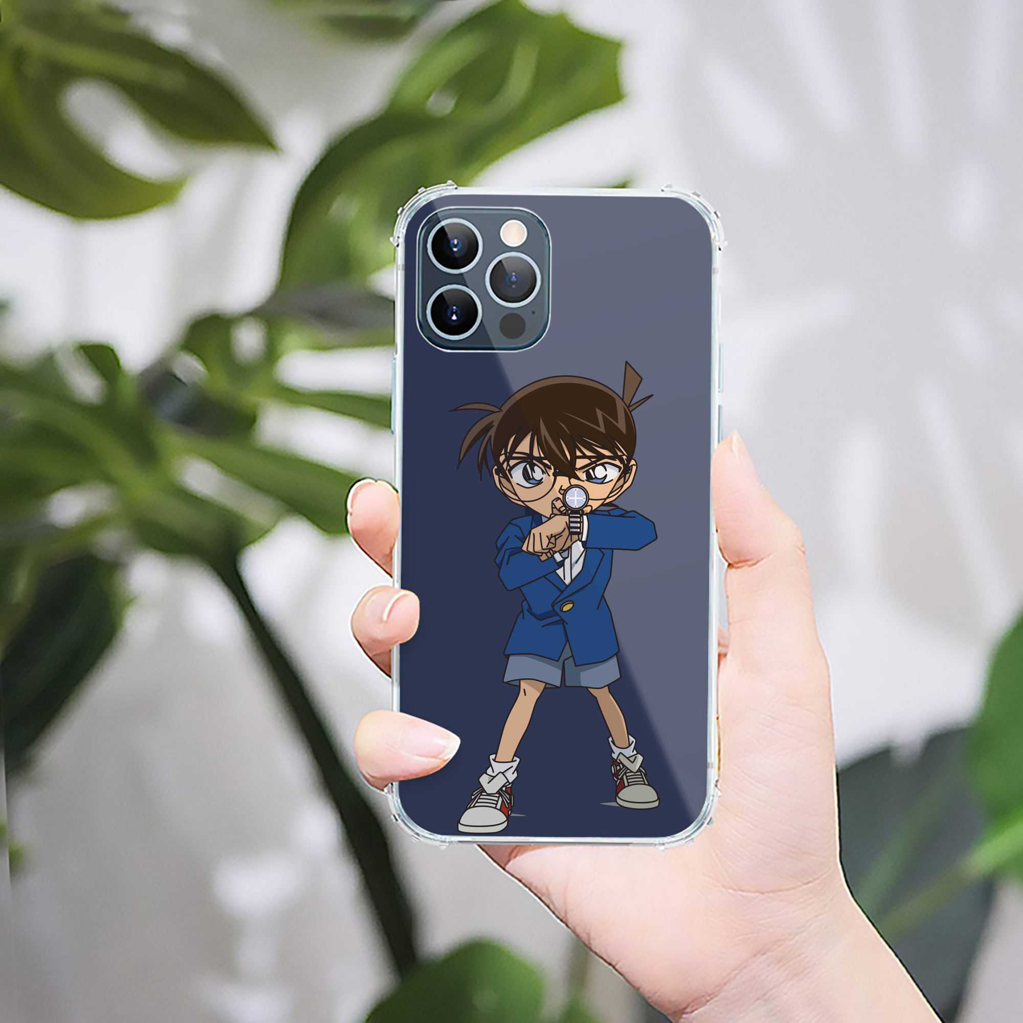 （画像用） 名探偵コナン 江戸川 コナン Detective Conan Conan Edogawa 【iPhone 12シリーズ対応】透明スマホケース（クリアソフトケース）